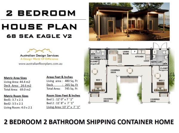 Shipping Container House Plan:SShipping Container House Plan:Sea Eagle 68 v2ea Eagle 68